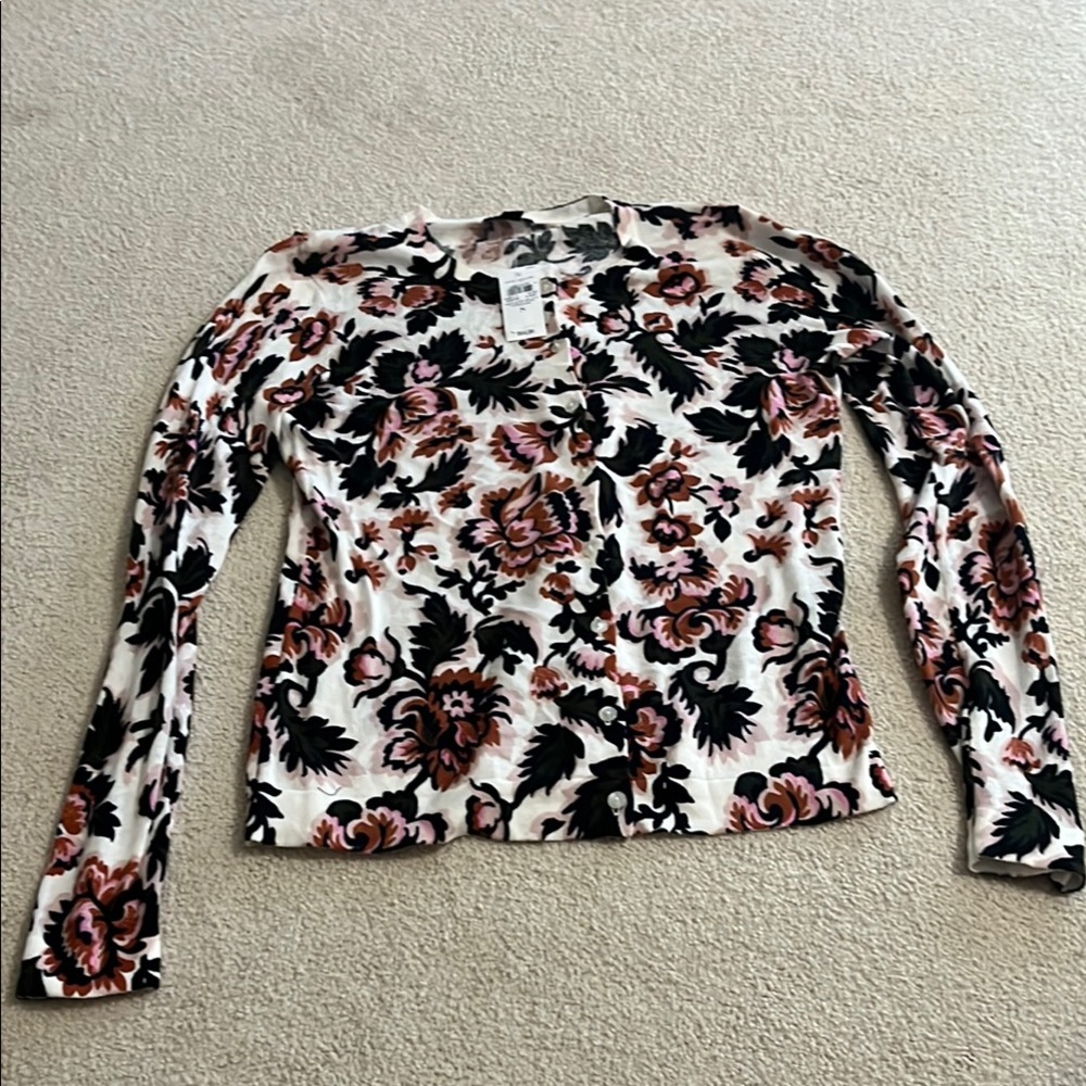 Ann Taylor Multicolor Floral Button-Up Top